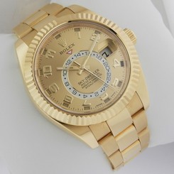 Rolex Sky Dweller 326938 Oyster Perpetual Yellow Gold Pre-Owned Retail: $46,150