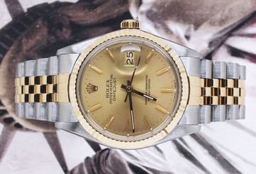 Beautiful Gents Steel & 18k Yellow Gold Rolex Oyster Perpetual Datejust.