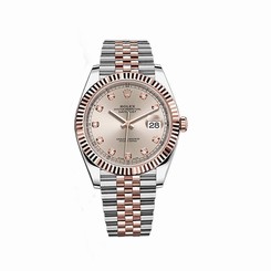 New Rolex Datejust II Sundust Diamond Dial Steel 18K Everose gold 41 mm 126331