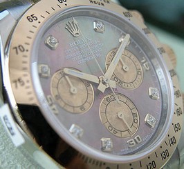 Rolex DAYTONA 116523 Mens Steel & Gold Black Mother Of Pearl Diamond Dial 40MM 845960053839