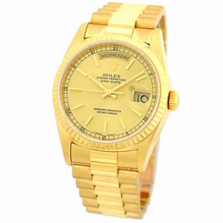 ROLEX 18K Yellow Gold 36mm Day Date President 18238 Box Warranty 1999 MINTY