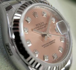 LADIES ROLEX DATEJUST 179174 SS/18K WG PINK DIAMOND DIAL JUBILEE 26MM - NEW