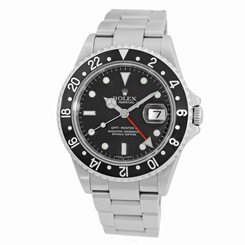 ROLEX Stainless Steel 40mm GMT Master II 16710 Box Warranty 2005 NO HOLES MINTY