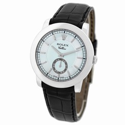 ROLEX Platinum 38mm Cellini Ice Glacier Blue Cellinium 5241 Box Warranty MINTY