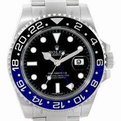Rolex GMT Master II Batman Blue Black Ceramic Mens Watch 116710 Unworn