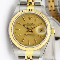 Rolex Lady Datejust Gold & Steel Champagne Index 69173 WATCH CHEST 27543000069