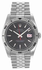 Men's Rolex Turnograph Datejust Stainless Steel Watch Thunderbird Bezel 116264