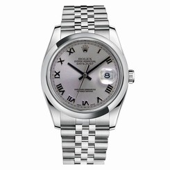 NEW Rolex Datejust Steel Rhodium Roman Dial Jubilee Mens Watch 116200 RRJ