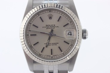 Womens Rolex Datejust 31mm Mid-Size 68274 Jubilee 18k White Gold Bezel