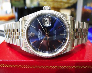 Mens Rolex 2003 Oyster Perpetual Datejust Stainless Steel Ref: 16220 Watch
