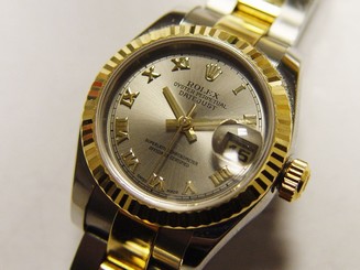  ROLEX DATEJUST 179173 Automatic Stainless Steel and 18K Ladies watch box/papers