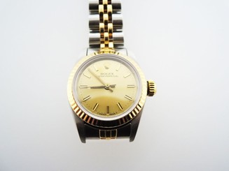 #5. LADIES 18K AND STAINLESS STEEL ROLEX WATCH