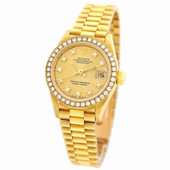 ROLEX 18K Yellow Gold Diamond President Factory Diamonds 69138 Box Warranty