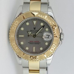 Rolex Yachtmaster Silver Dial Gold & Steel 168623 Oversized 35mm - WATCH CHEST