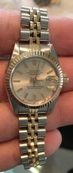ROLEX 69173 18K/SS LADIES DATEJUST 26MM 2135 CALIBER Movement Silver Dial
