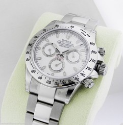 Rolex 116520 Daytona Stainless Steel WHITE Dial RANDOM 40mm WOW, COMPLETE!