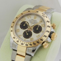 Rolex Daytona 116523 Ivory Dial Steel and Gold Box & Papers Ret: $16,900 NEW 845960053839
