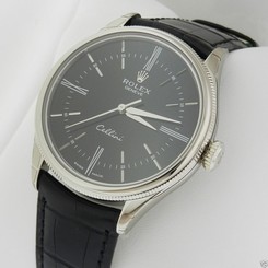 Rolex Cellini 50509 White Gold Black Dial NEW MODEL 50509 COMPLETE Ret: $15,200