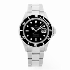 Preowned Rolex Submariner Ceramic 116610 Men's 40mm Stainless Steel Black Dial