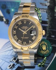 Rolex Datejust II 18k Yellow Gold/Steel Black Dial Watch Box/Papers 116333 NEW 845960002370