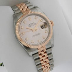 Rolex Datejust 36mm Pink champagne Diamond Dial Jubilee 116231chdj Ret: $13,150 845960067485