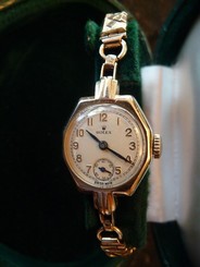 Luxurious RARE Octagon Shape Ladies Rolex Art Deco Watch-c1934-15j original box