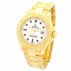 ROLEX 18K Yellow Gold 40mm Yachtmaster 16628 2008 Box Warranty Card MINTY