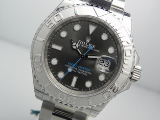 Rolex YACHTMASTER 116622 Mens Steel & Platinum Rhodium Dial Baby Blue Hand 40MM 845960048552
