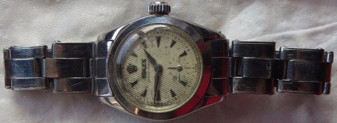 Rolex Oyster Perpetual Ref. 6504 lady wristwatch steel case & bracelet cal. 1161