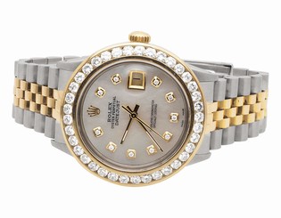 Rolex Datejust 2 Tone 18k Gold 36MM Stainless Steel Jubilee Diamond Watch 5.0 Ct