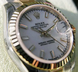 LADIES ROLEX DATEJUST 179173 SS/18K YG WHITE STICK DIAL OYSTER 26MM - NEW