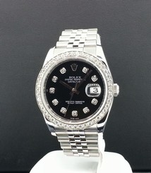 Rolex Datejust Men's Jubilee Ref 116234 Steel 36mm 1.3 CT Diamond Bezel + Dial 845960035095