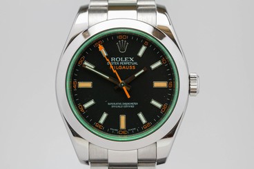 Rolex Milgauss Green Sapphire Crystal Automatic Watch 116400V 116400  683498429104