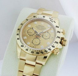 Rolex Daytona Champagne Diamond Dial Box and Papers 116528 Retail: $36,600 NEW