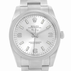 Rolex Air King Silver Dial Stainless Steel Unisex Watch 114200