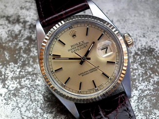Beautiful 1983 Steel & Gold Rolex Oyster Datejust Quick Set Gents Vintage Watch