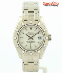 Rolex Pearlmaster Masterpiece 80319 18K Diamond Bezel Automatic Women's Watch
