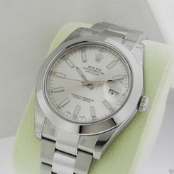 Rolex Datejust II 41mm Stainless Steel Silver Stick Index 116300 Ret: $7,150 845960034548