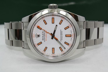 NEW DEALER DISPLAY ROLEX MILGAUSS OYSTER PERPETUAL STAINLESS STEEL WATCH