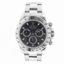 Rolex Cosmograph Daytona Stainless Steel - Black Dial 116520 Wrist Watch for Men