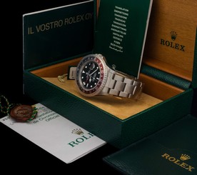 MENS ROLEX GMT-MASTER II 16710 COKE BEZEL FULL SET BOX-PAPERS PRODUCED 1991
