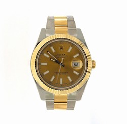 Rolex Datejust II 41mm - Steel and Yellow Gold - Gold Dial - 116333