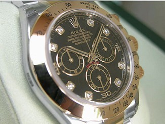 MENS ROLEX DAYTONA 116503 SS/18K YELLOW GOLD BLACK DIAMOND DIAL 40MM BRAND NEW