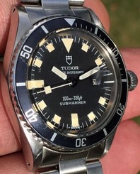 Tudor/Rolex Submariner Snowflake Black Dial & Bezel