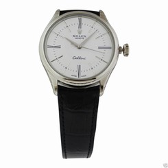 Rolex Cellini Time 50509 18k White Gold White Lacquer Dial Brand New Ret: $15200