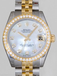 Rolex Datejust 31mm SS/YG 46 Diamond MOP Dial Jubilee 178383 Ret: $20,700