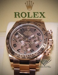 Rolex Daytona Chronograph 18k Everose Pink Gold Chocolate Box/Papers 116505 NEW
