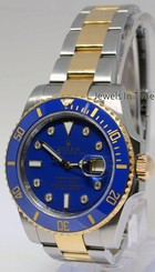 Fake AAA Rolex Submariner 18k Yellow Gold & Steel Ceramic Diamond Dial Watch V 116613 845960000260 Watch