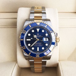 New Rolex 116613LB Submariner Ceramic Two Tone Blue Dial
