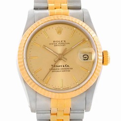 Rolex Datejust Midsize Steel Yellow Gold Jubilee Bracelet Watch 68273